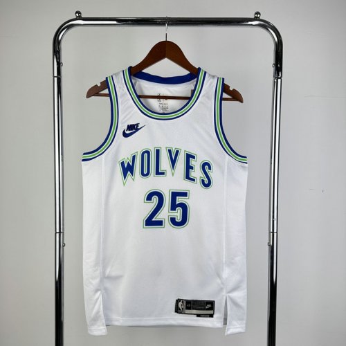 NBA 25 Rose Timberwolves 2023-24 Classic Maillot blanc